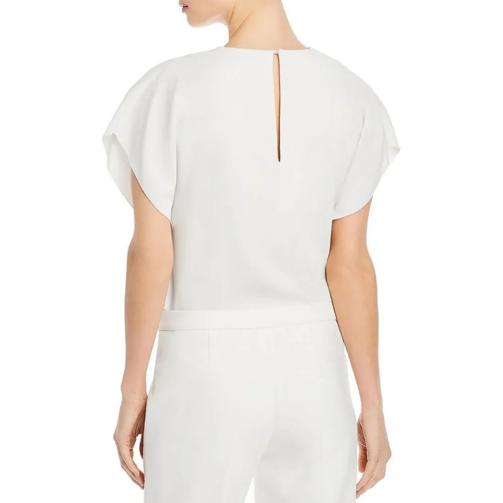 Boss Womens White Crewneck Kimono Sleeve Blouse Pullover Top Shirt NWT_2